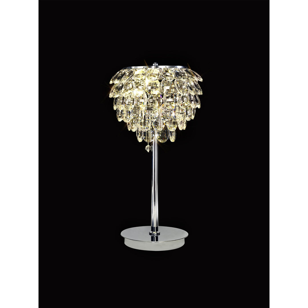 Diyas IL32834 Coniston Table Lamp 2 Light E14 Polished Chrome/Crystal