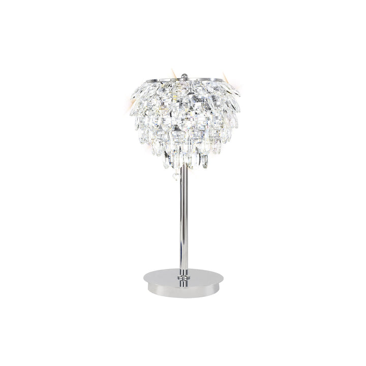 Diyas IL32834 Coniston Table Lamp 2 Light E14 Polished Chrome/Crystal