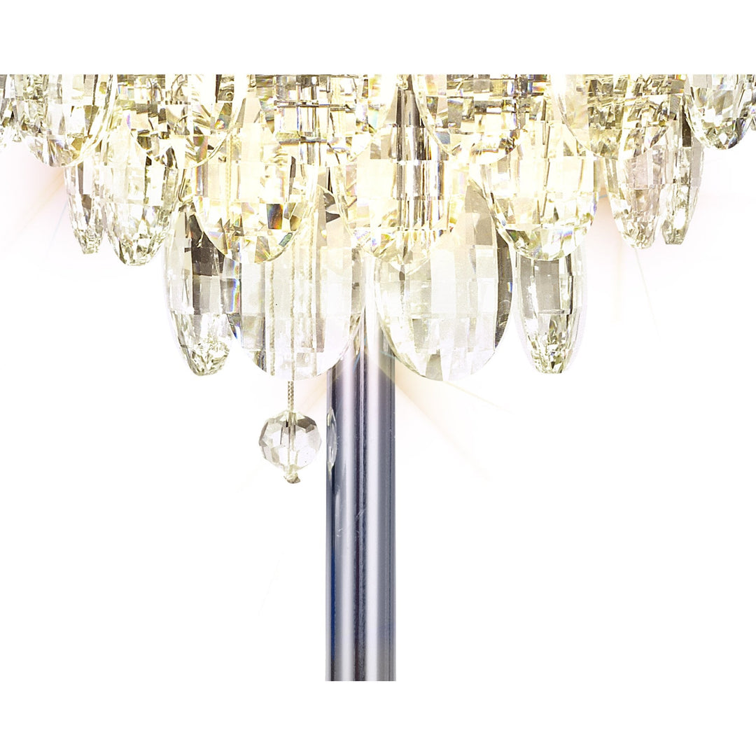 Diyas IL32834 Coniston Table Lamp 2 Light E14 Polished Chrome/Crystal