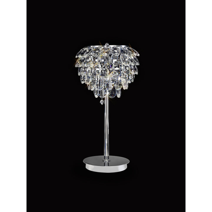 Diyas IL32834 Coniston Table Lamp 2 Light E14 Polished Chrome/Crystal