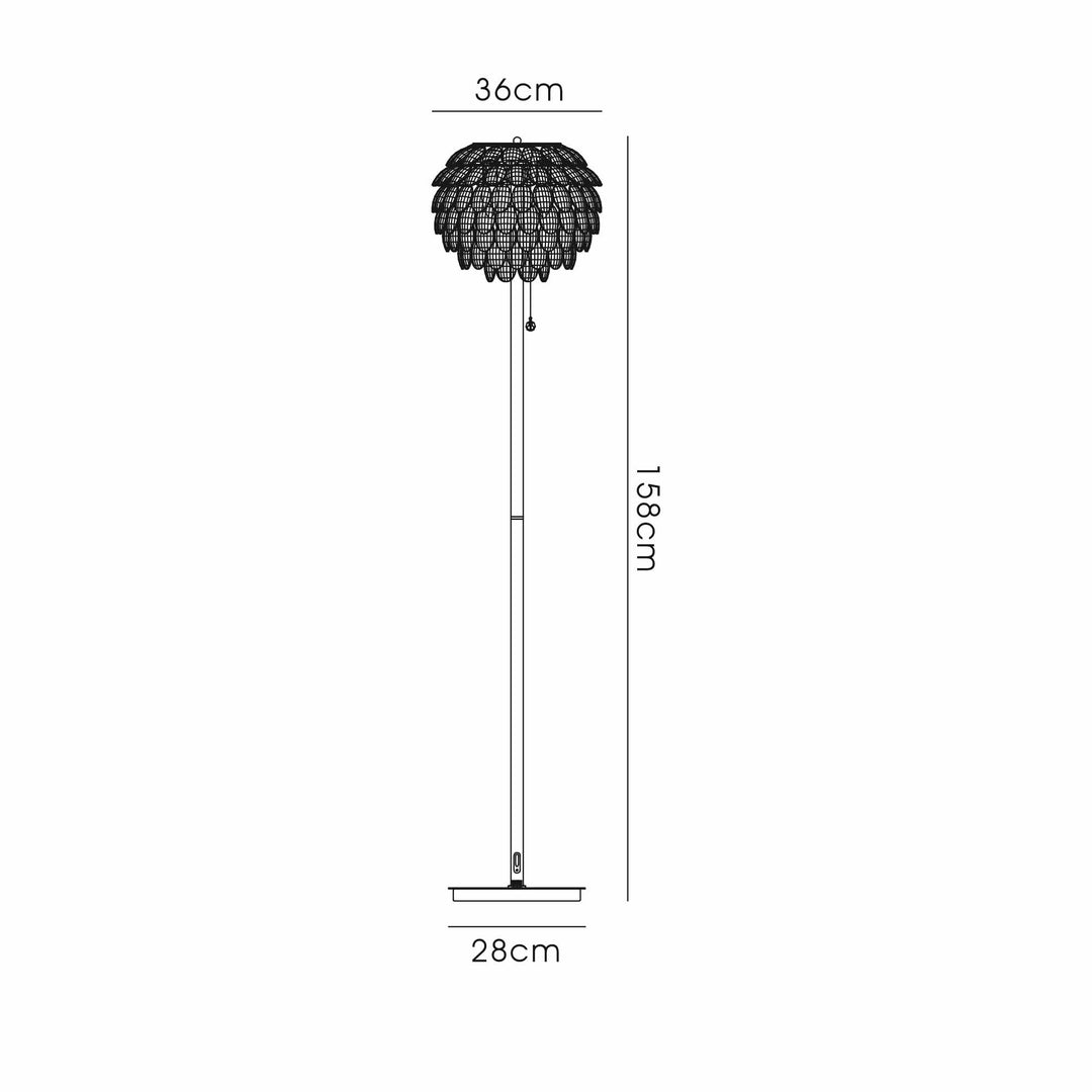 Diyas IL32835 Coniston Floor Lamp 3 Light E14 Polished Chrome/Crystal