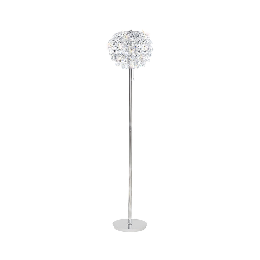 Diyas IL32835 Coniston Floor Lamp 3 Light E14 Polished Chrome/Crystal