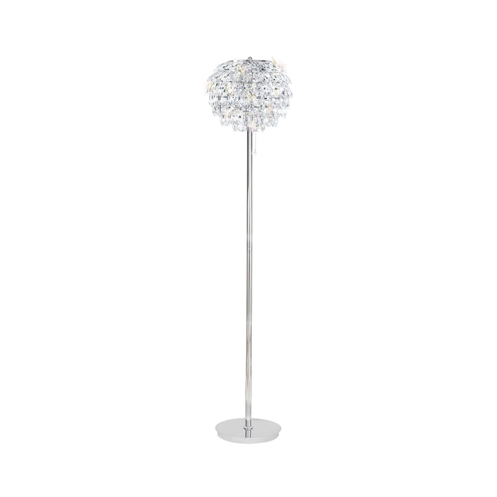 Diyas IL32835 Coniston Floor Lamp 3 Light E14 Polished Chrome/Crystal