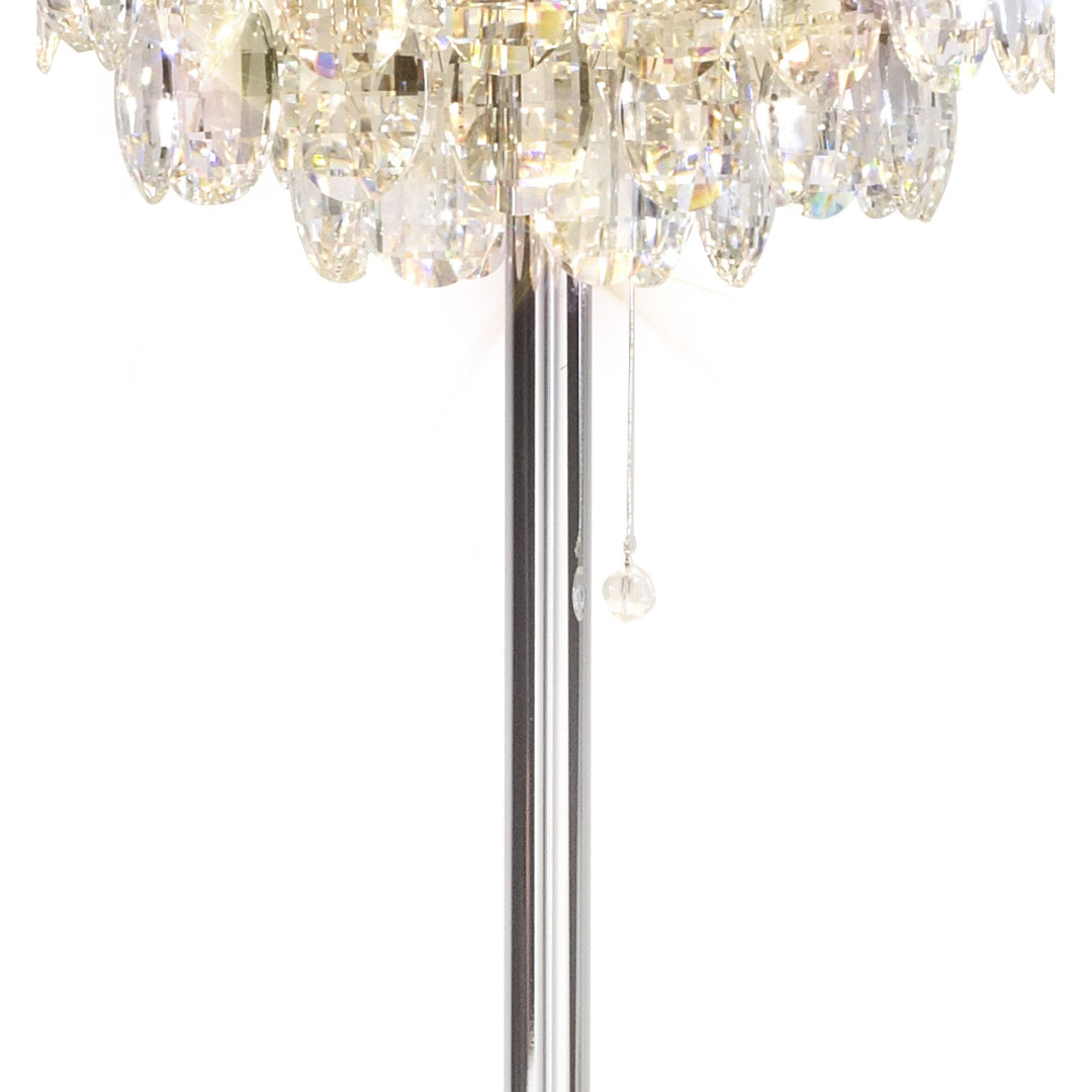 Diyas IL32835 Coniston Floor Lamp 3 Light E14 Polished Chrome/Crystal