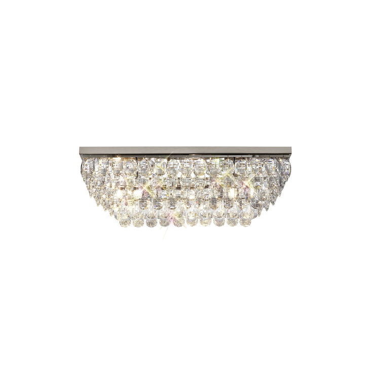 Diyas IL32824 Coniston Linear Flush Ceiling 5 Light E14 Polished Chrome/Crystal