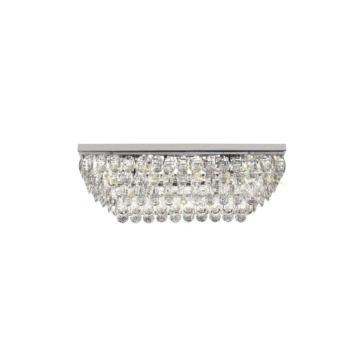 Diyas IL32824 Coniston Linear Flush Ceiling 5 Light E14 Polished Chrome/Crystal