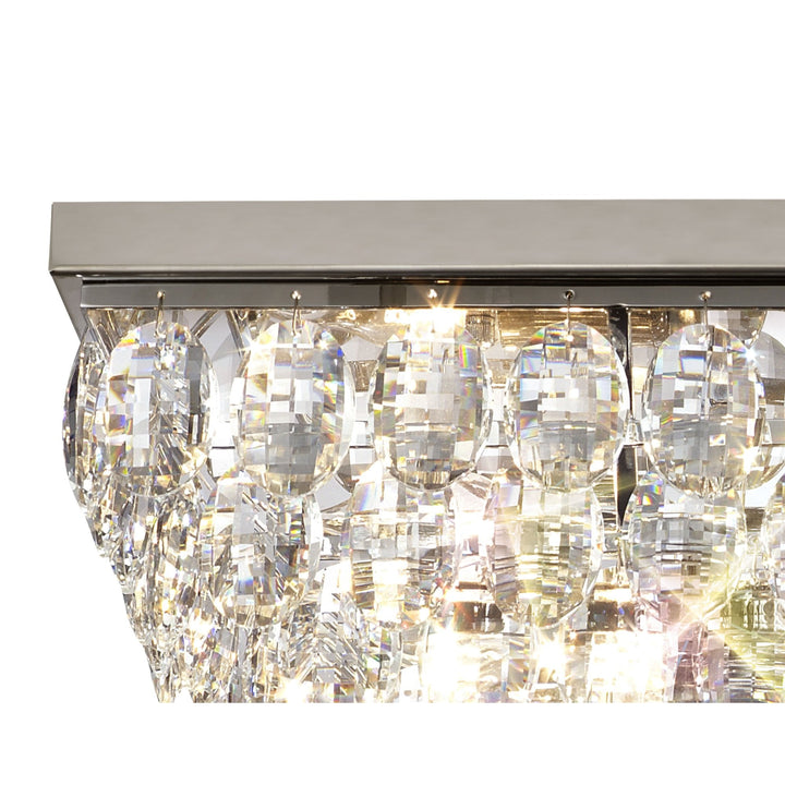 Diyas IL32824 Coniston Linear Flush Ceiling 5 Light E14 Polished Chrome/Crystal