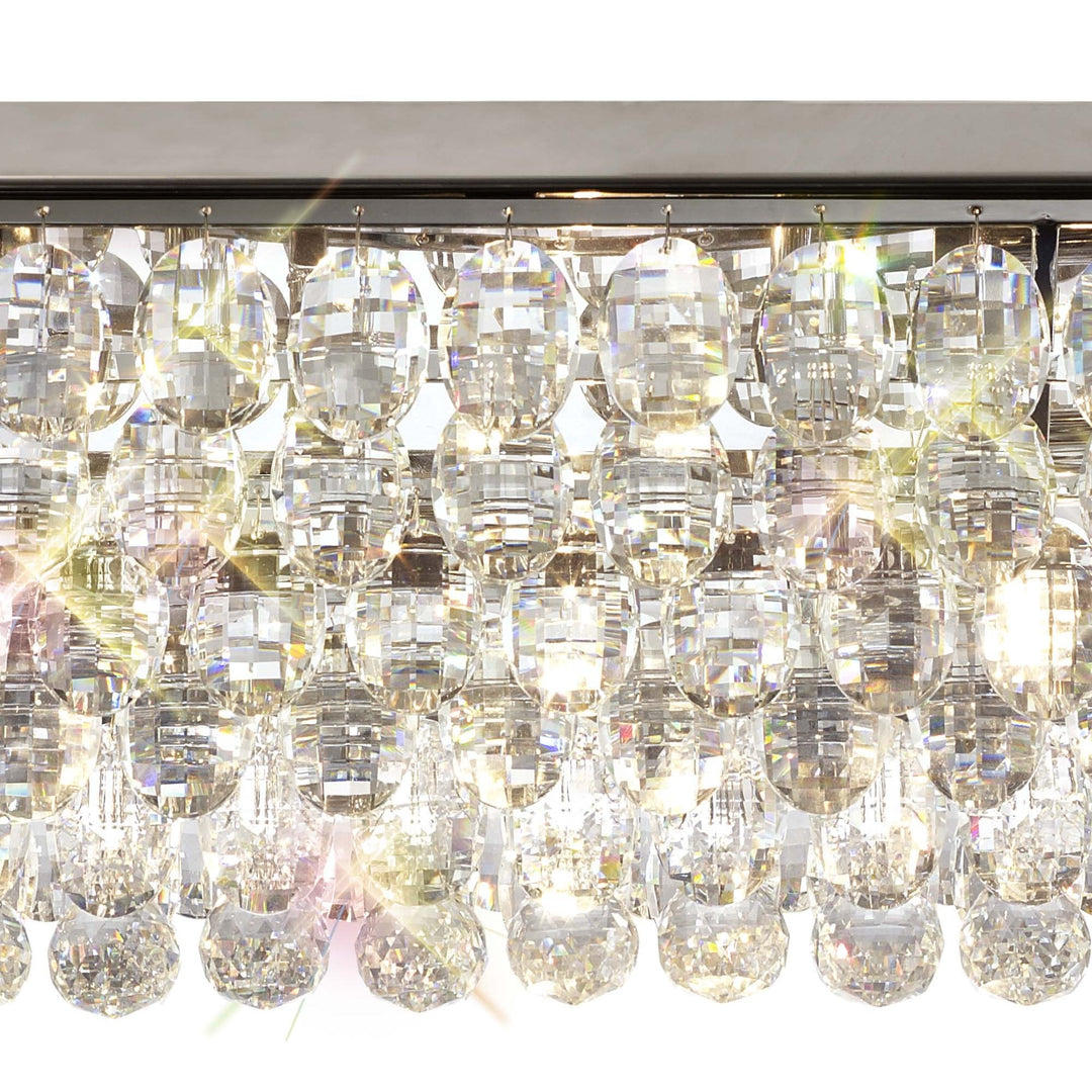 Diyas IL32824 Coniston Linear Flush Ceiling 5 Light E14 Polished Chrome/Crystal