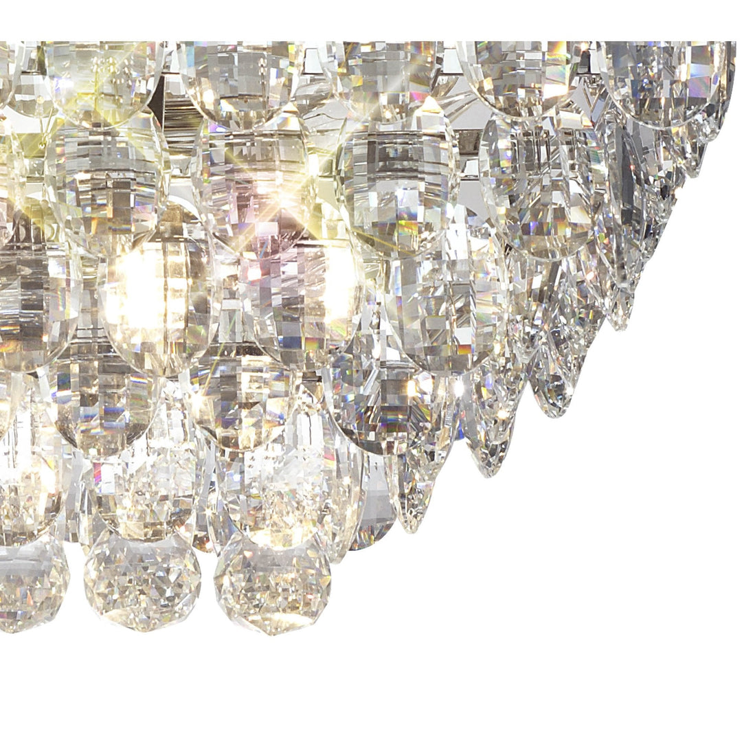 Diyas IL32824 Coniston Linear Flush Ceiling 5 Light E14 Polished Chrome/Crystal