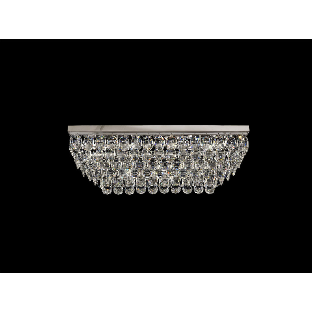 Diyas IL32824 Coniston Linear Flush Ceiling 5 Light E14 Polished Chrome/Crystal