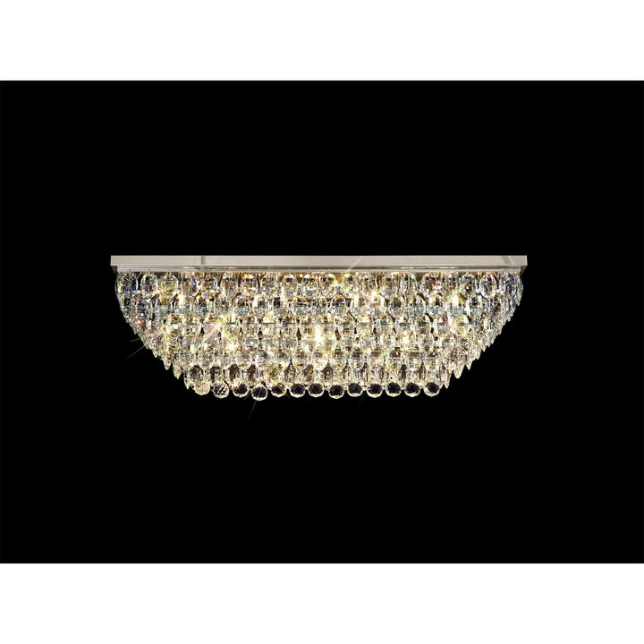 Diyas IL32825 Coniston Linear Flush Ceiling 11 Light E14 Polished Chrome/Crystal