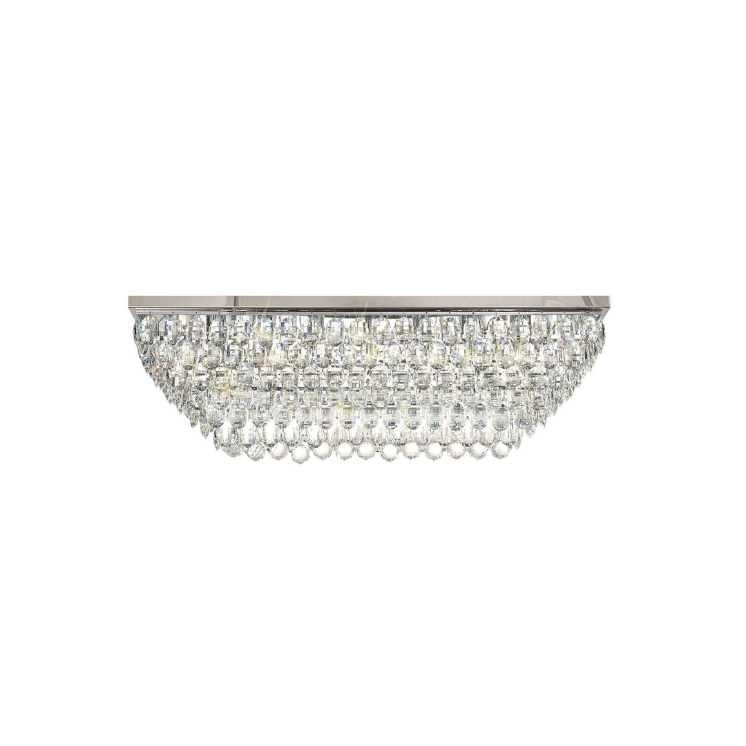 Diyas IL32825 Coniston Linear Flush Ceiling 11 Light E14 Polished Chrome/Crystal