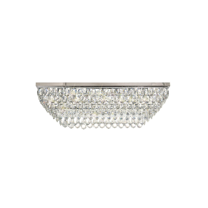 Diyas IL32825 Coniston Linear Flush Ceiling 11 Light E14 Polished Chrome/Crystal