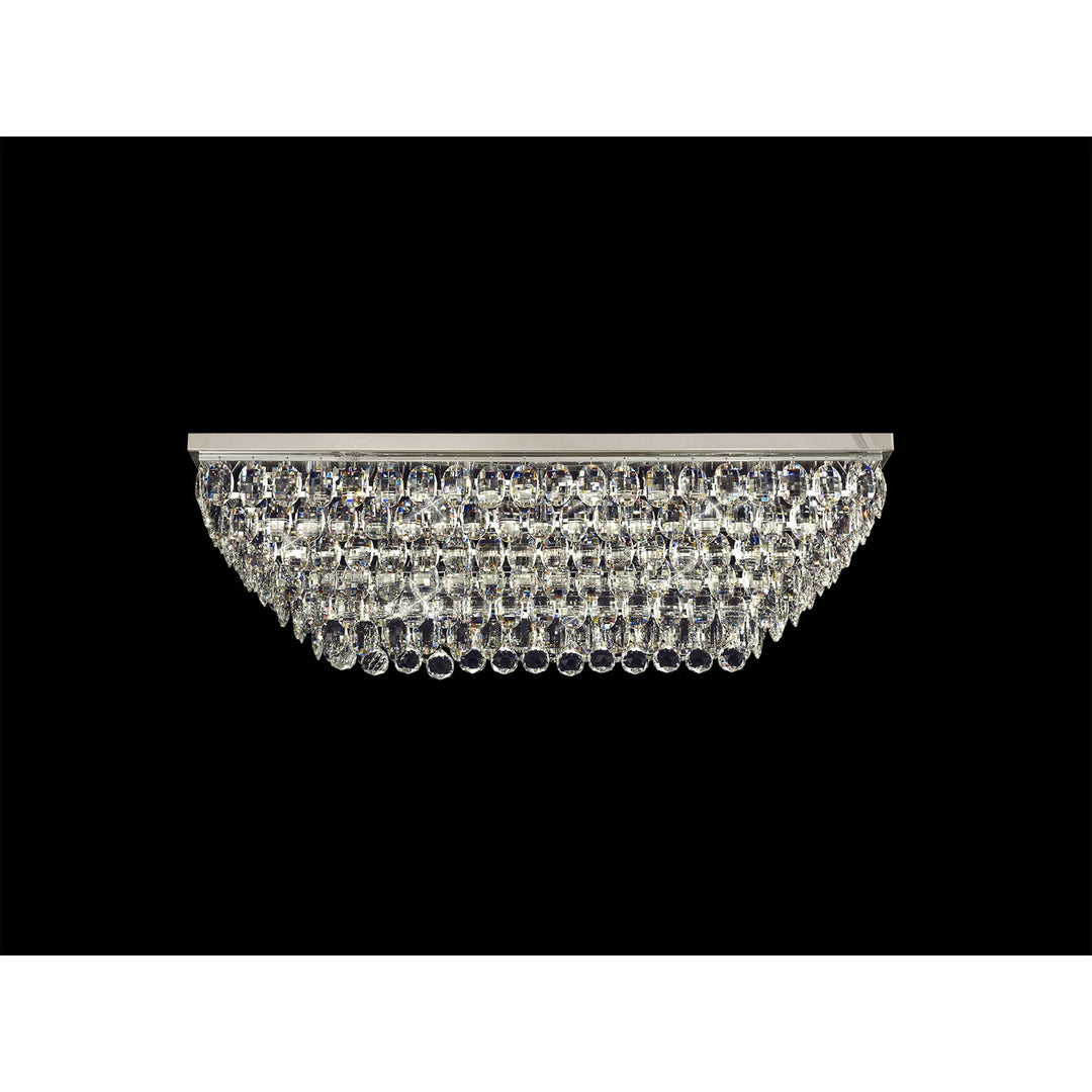 Diyas IL32825 Coniston Linear Flush Ceiling 11 Light E14 Polished Chrome/Crystal