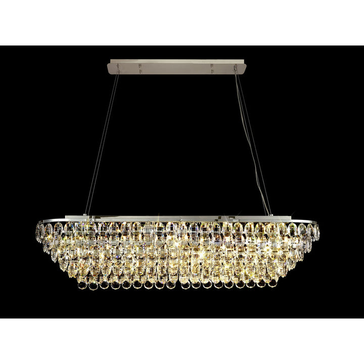 Diyas IL32822 Coniston Linear Pendant 14 Light E14 Polished Chrome/Crystal