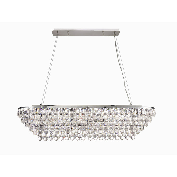 Diyas IL32822 Coniston Linear Pendant 14 Light E14 Polished Chrome/Crystal