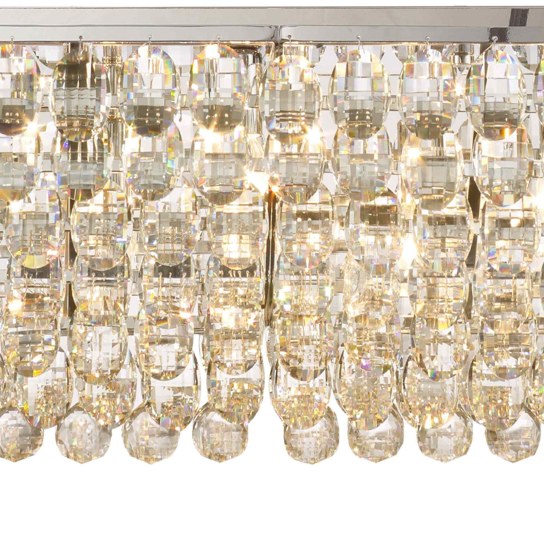 Diyas IL32822 Coniston Linear Pendant 14 Light E14 Polished Chrome/Crystal