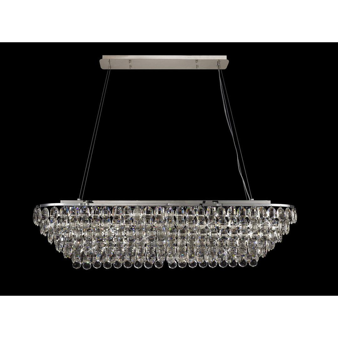 Diyas IL32822 Coniston Linear Pendant 14 Light E14 Polished Chrome/Crystal