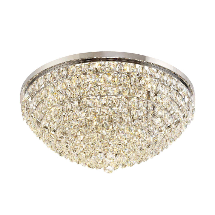 Diyas IL32815 Coniston Flush Ceiling 15 Light E14 Polished Chrome/Crystal