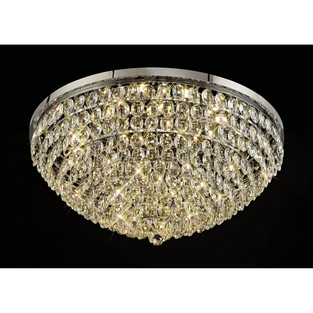 Diyas IL32815 Coniston Flush Ceiling 15 Light E14 Polished Chrome/Crystal