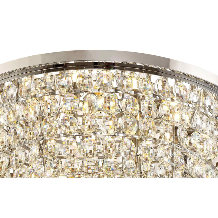 Diyas IL32815 Coniston Flush Ceiling 15 Light E14 Polished Chrome/Crystal