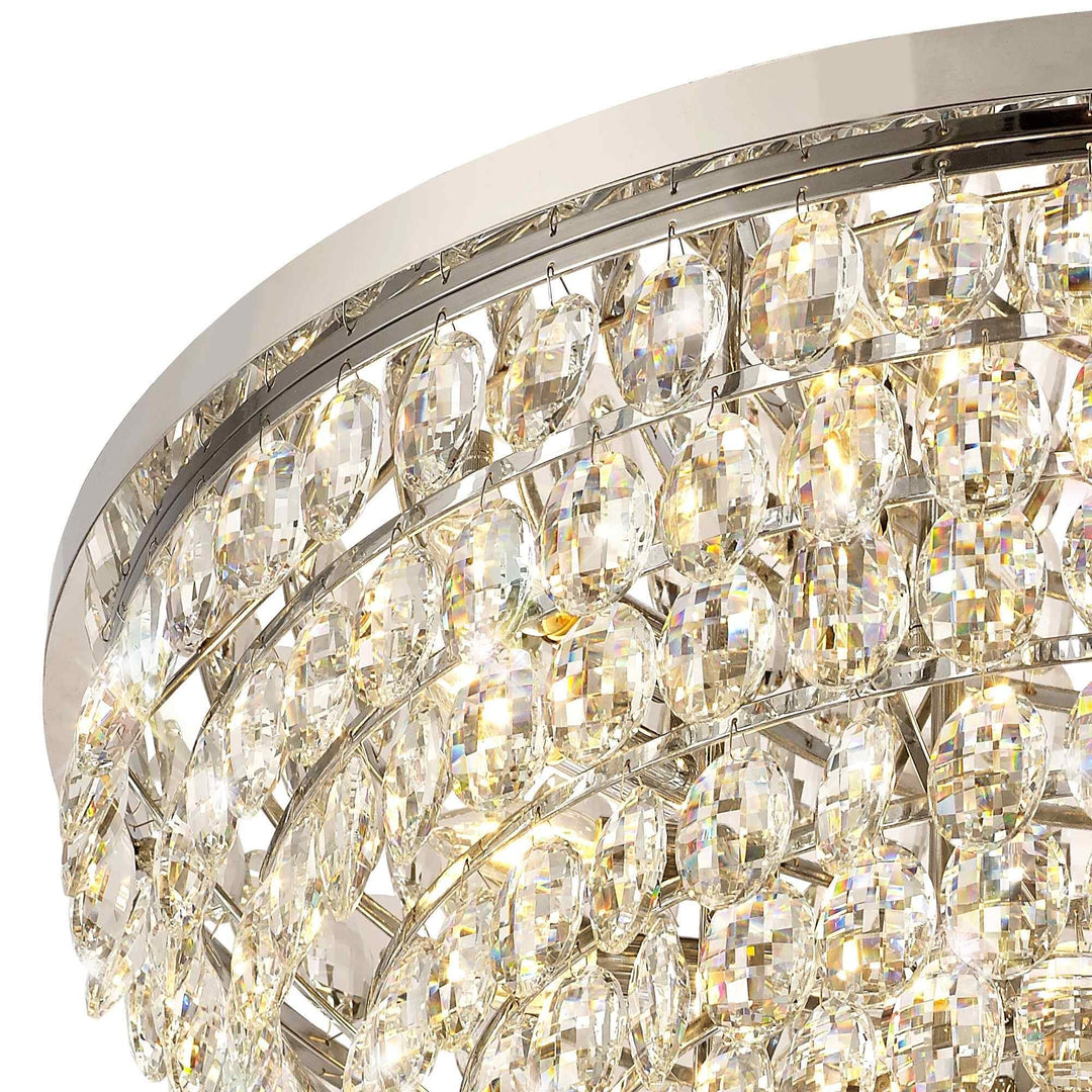 Diyas IL32815 Coniston Flush Ceiling 15 Light E14 Polished Chrome/Crystal