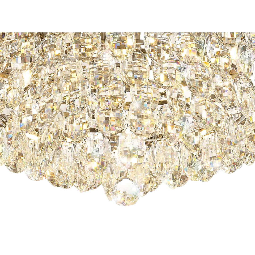 Diyas IL32815 Coniston Flush Ceiling 15 Light E14 Polished Chrome/Crystal