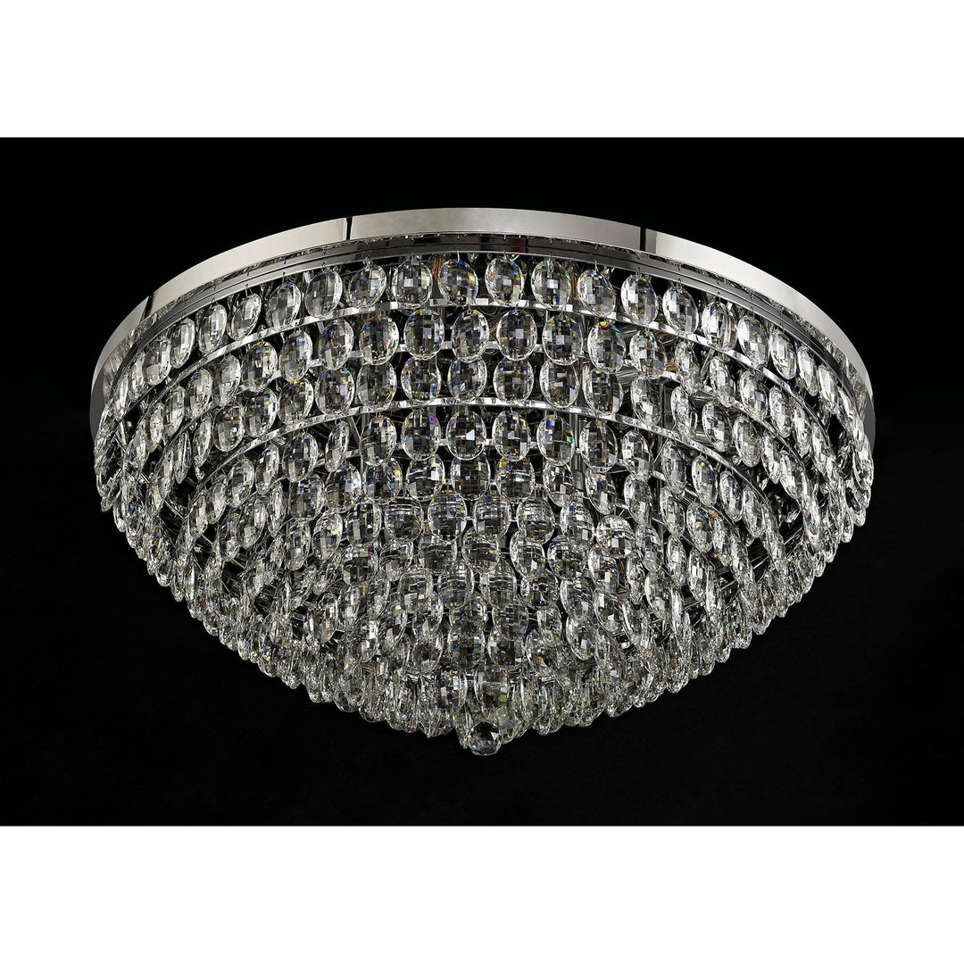 Diyas IL32815 Coniston Flush Ceiling 15 Light E14 Polished Chrome/Crystal