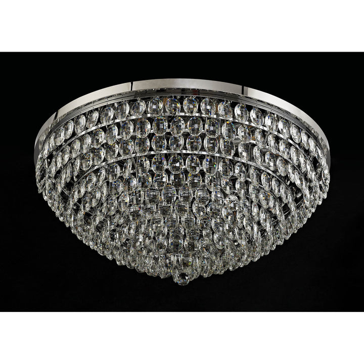 Diyas IL32815 Coniston Flush Ceiling 15 Light E14 Polished Chrome/Crystal