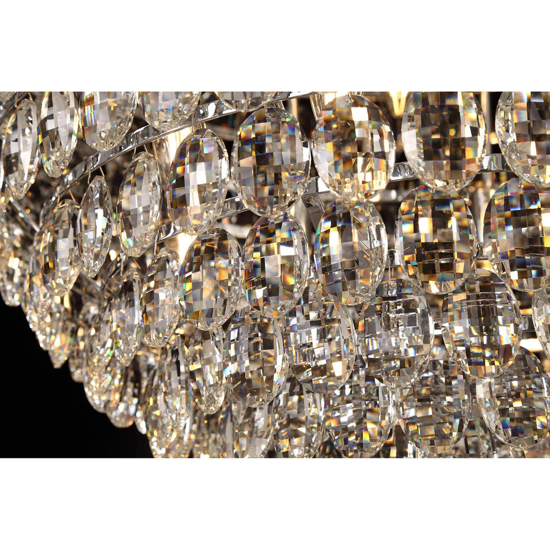 Diyas IL32815 Coniston Flush Ceiling 15 Light E14 Polished Chrome/Crystal