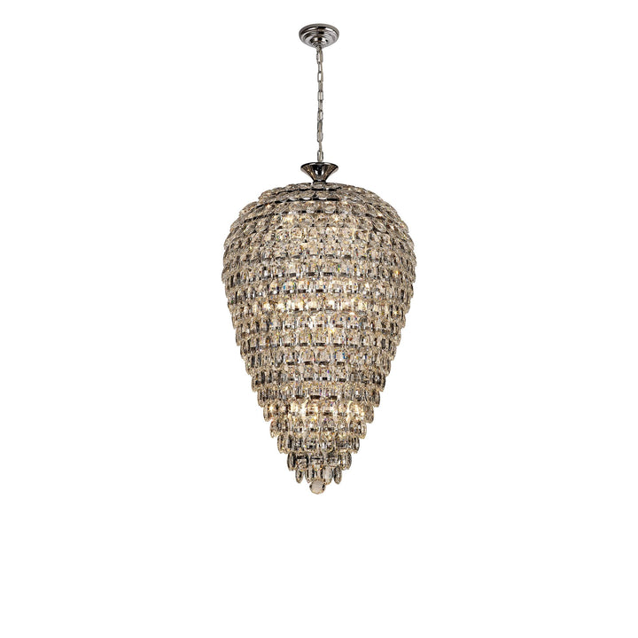 Diyas IL32846 Coniston Acorn Pendant 16 Light E14 Polished Chrome/Crystal