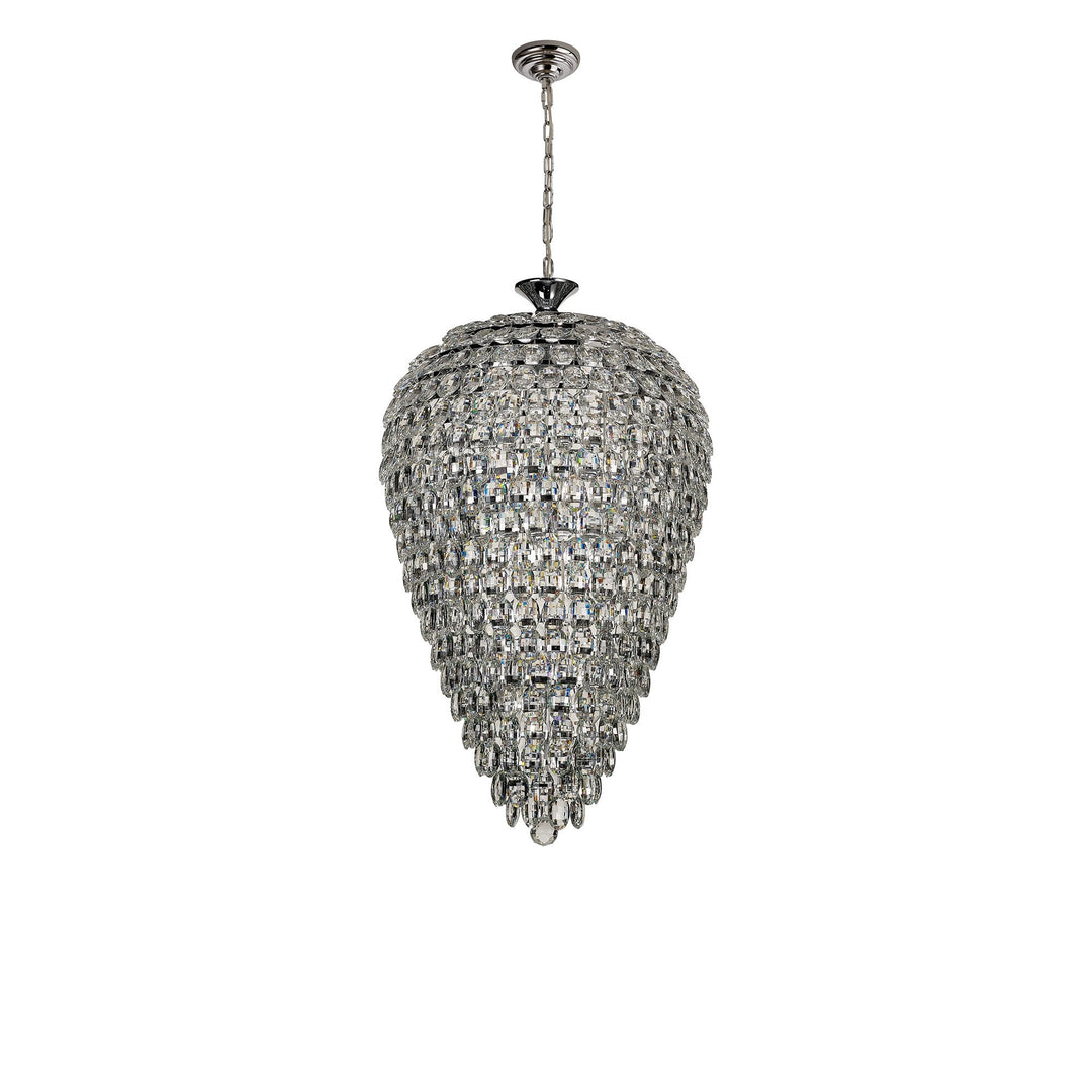 Diyas IL32846 Coniston Acorn Pendant 16 Light E14 Polished Chrome/Crystal