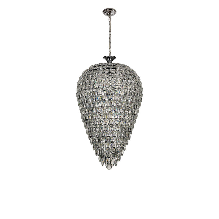 Diyas IL32846 Coniston Acorn Pendant 16 Light E14 Polished Chrome/Crystal