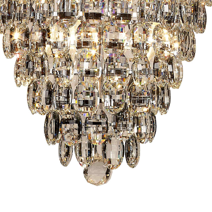 Diyas IL32846 Coniston Acorn Pendant 16 Light E14 Polished Chrome/Crystal