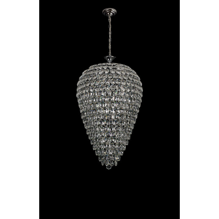 Diyas IL32846 Coniston Acorn Pendant 16 Light E14 Polished Chrome/Crystal