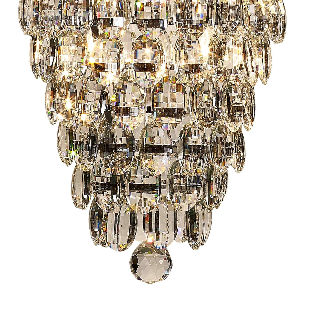 Diyas IL32847 Coniston Tall Acorn Pendant 20 Light E14 Polished Chrome/Crystal