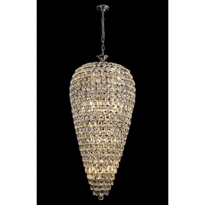 Diyas IL32847 Coniston Tall Acorn Pendant 20 Light E14 Polished Chrome/Crystal