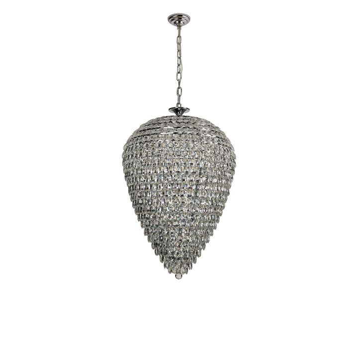 Diyas IL32848 Coniston Acorn Pendant 25 Light E14 Polished Chrome/Crystal