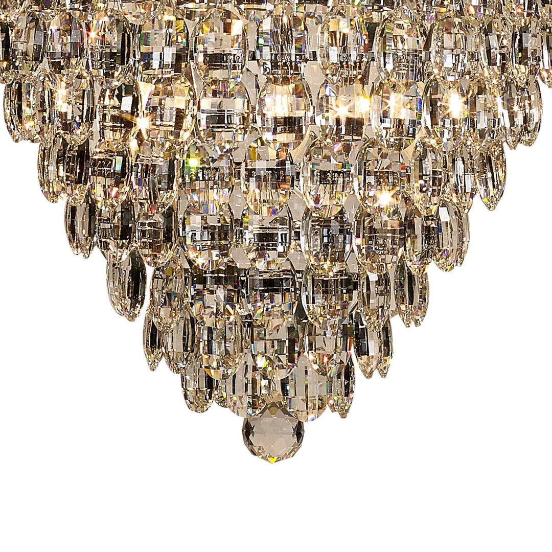 Diyas IL32848 Coniston Acorn Pendant 25 Light E14 Polished Chrome/Crystal