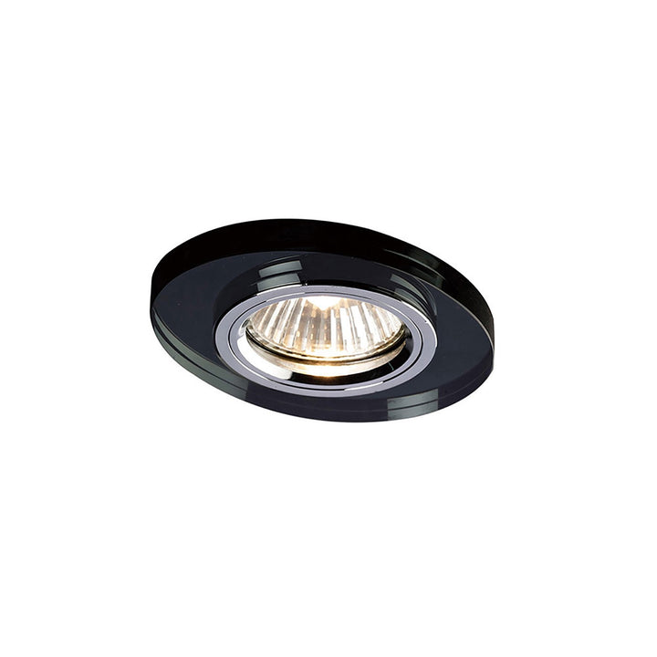 Diyas IL30808BL Crystal Downlight Oval Rim Only Black Cut Out: 62mm