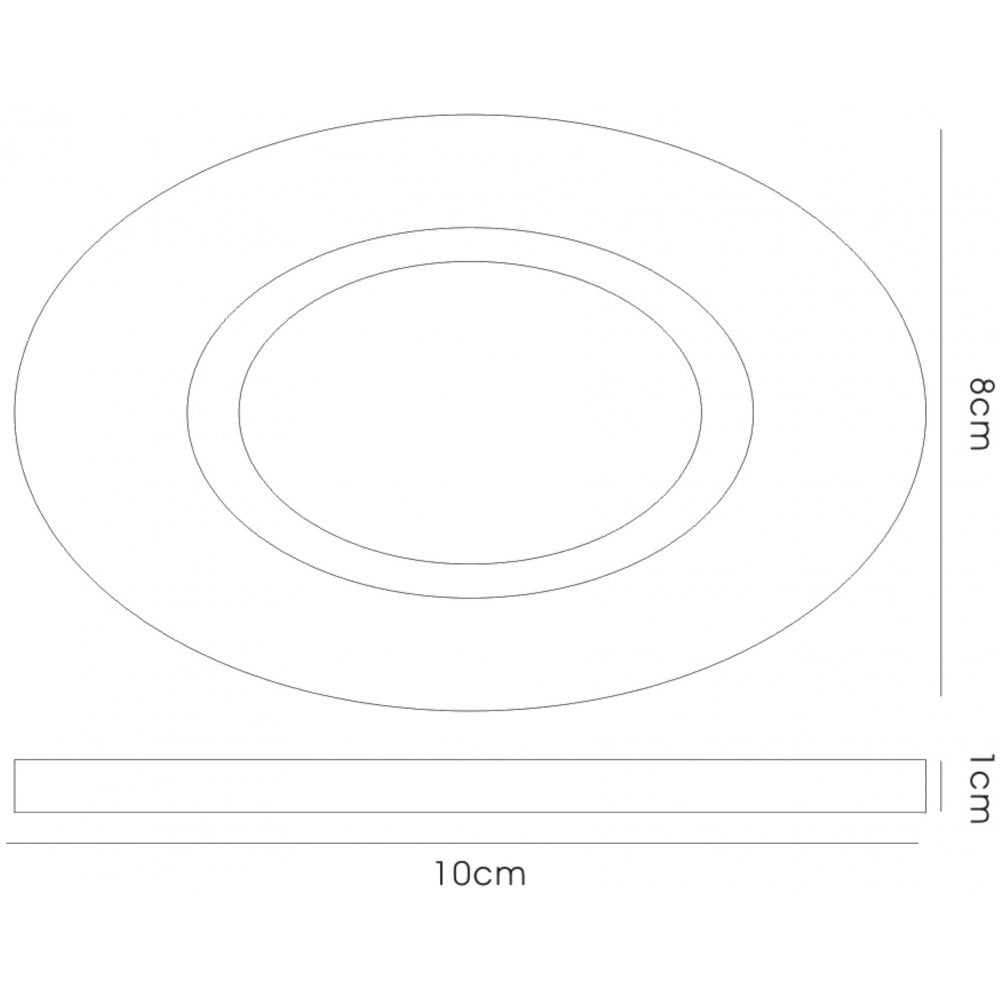 Diyas IL30808BL Crystal Downlight Oval Rim Only Black Cut Out: 62mm