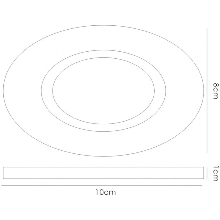 Diyas IL30808BL Crystal Downlight Oval Rim Only Black Cut Out: 62mm