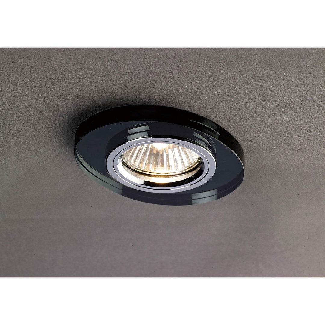 Diyas IL30808BL Crystal Downlight Oval Rim Only Black Cut Out: 62mm