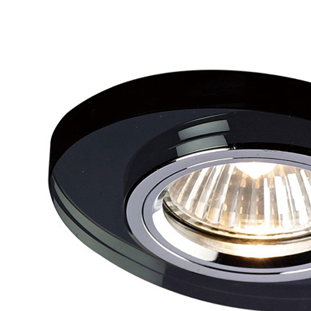 Diyas IL30808BL Crystal Downlight Oval Rim Only Black Cut Out: 62mm