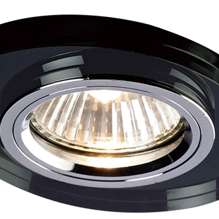 Diyas IL30808BL Crystal Downlight Oval Rim Only Black Cut Out: 62mm