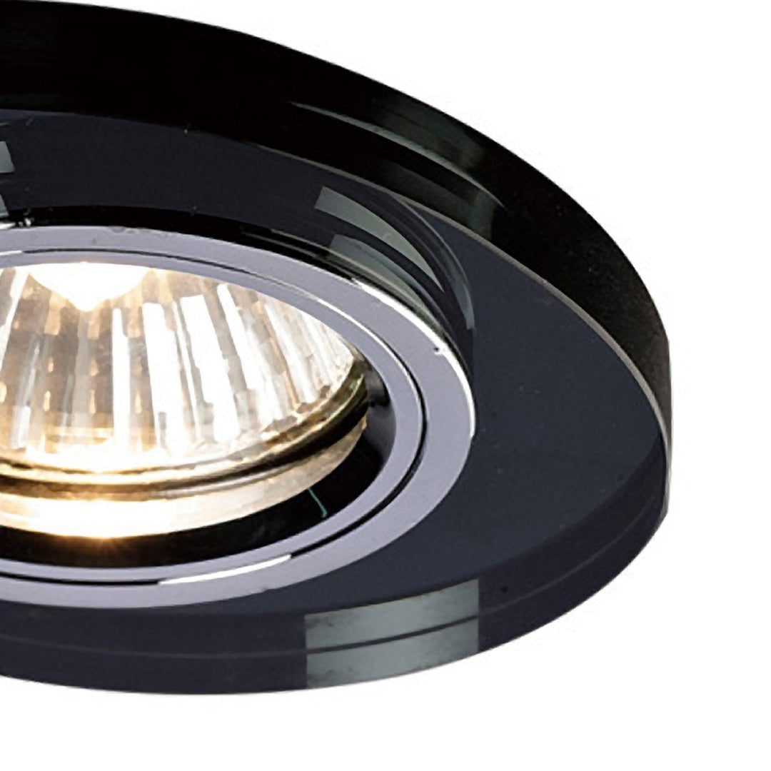 Diyas IL30808BL Crystal Downlight Oval Rim Only Black Cut Out: 62mm