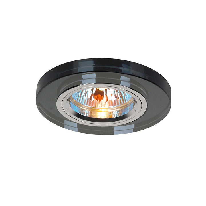 Diyas IL30806BL Crystal Downlight Shallow Round Rim Only Black Cut Out: 62mm