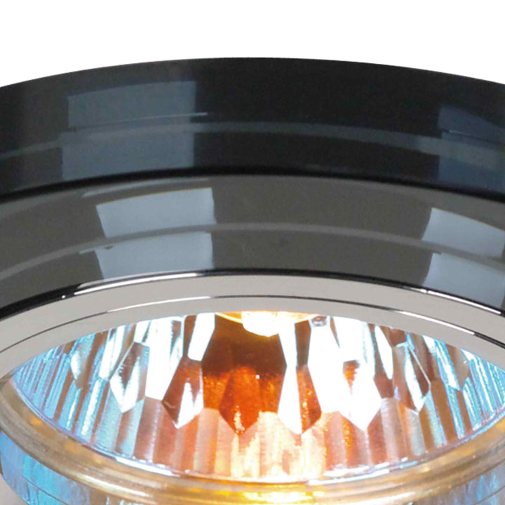 Diyas IL30806BL Crystal Downlight Shallow Round Rim Only Black Cut Out: 62mm