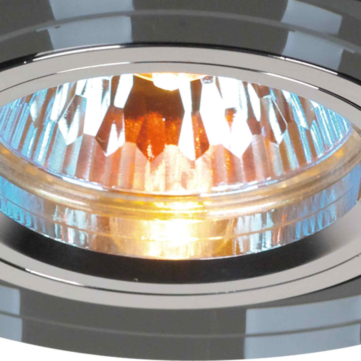 Diyas IL30806BL Crystal Downlight Shallow Round Rim Only Black Cut Out: 62mm