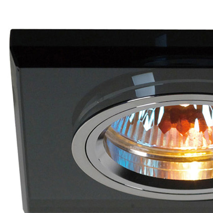 Diyas IL30817BL Crystal Downlight Shallow Square Rim Only Black Cut Out: 62mm (S)